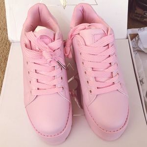 YRU LALA - PINK PLATFORM SNEAKERS IN ORIGINAL BOX
